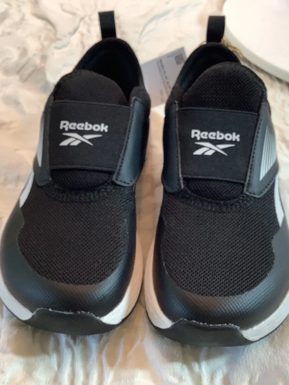 NWT Reebok Nano Play slip on training black sneakers big kids